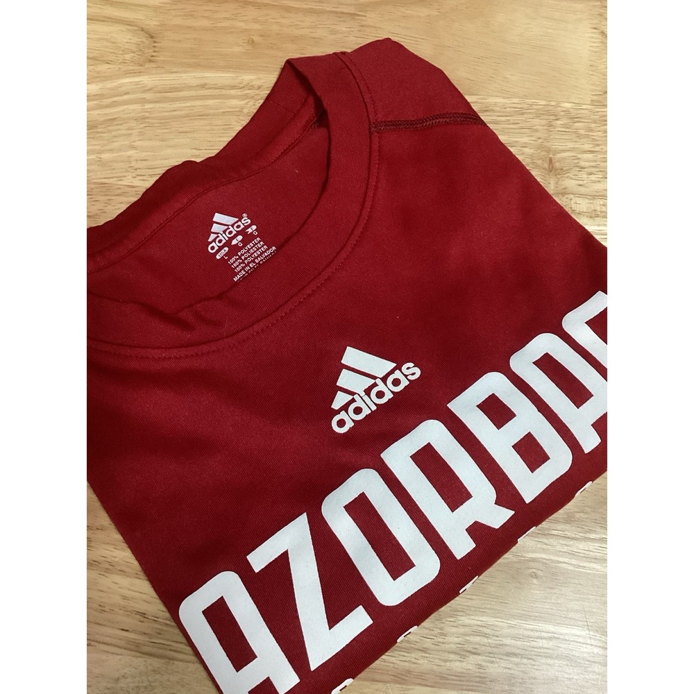 Men's Adidas Arkansas‎ Razorback Football Short Sleeved Performance Tee Large